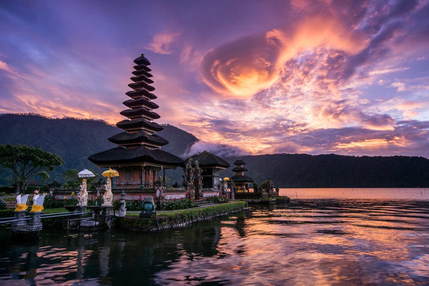 Bali Temple Evening