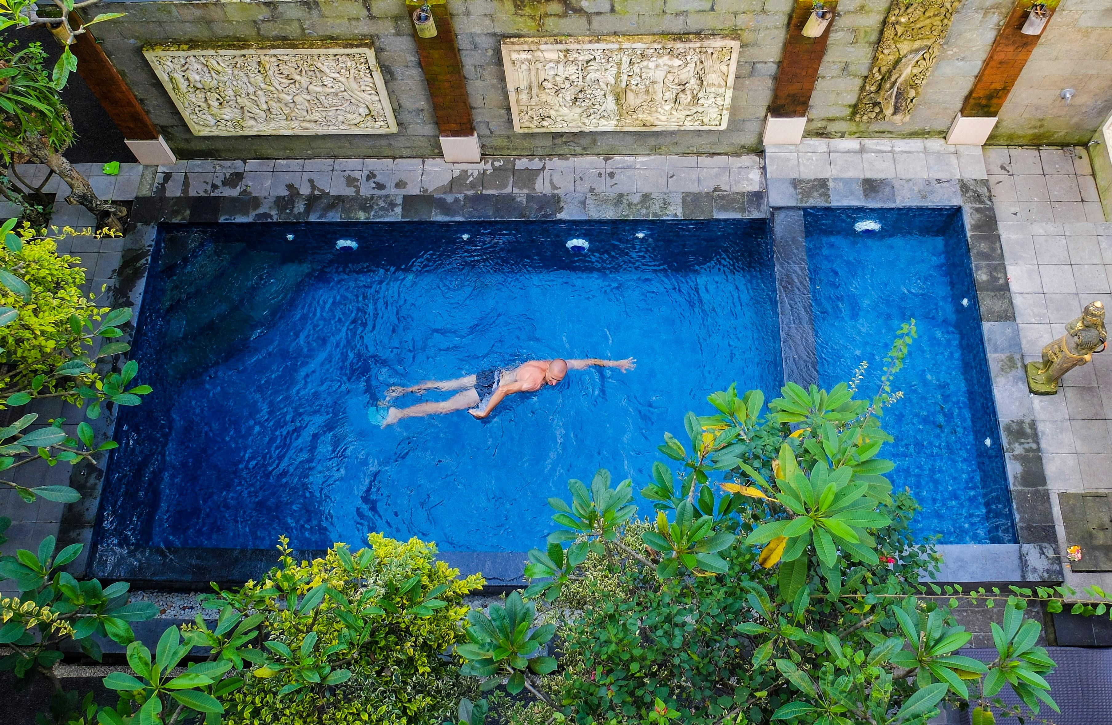 private villa pool Sanur Bali residential area