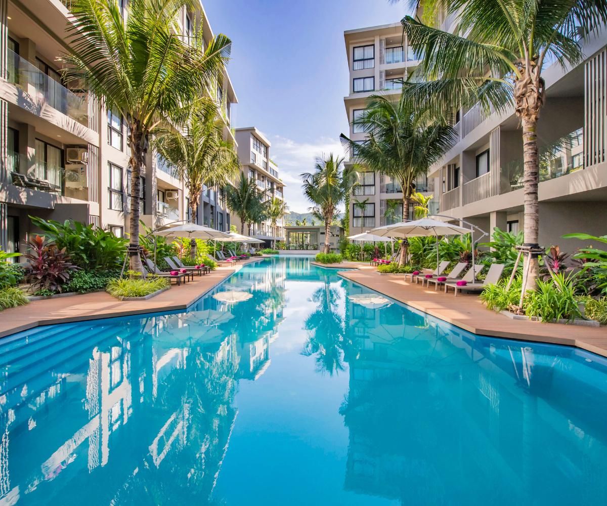 phuket resort swimming pool sunny day